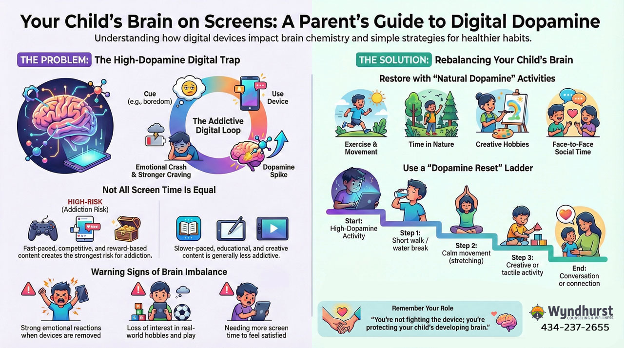 Baily – article – dopamine handout for parents – infographic – detailed