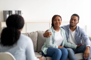 african american couple workting through communication in marriage at Wyndhrust Counseling & Wellness in Lynchburg VA