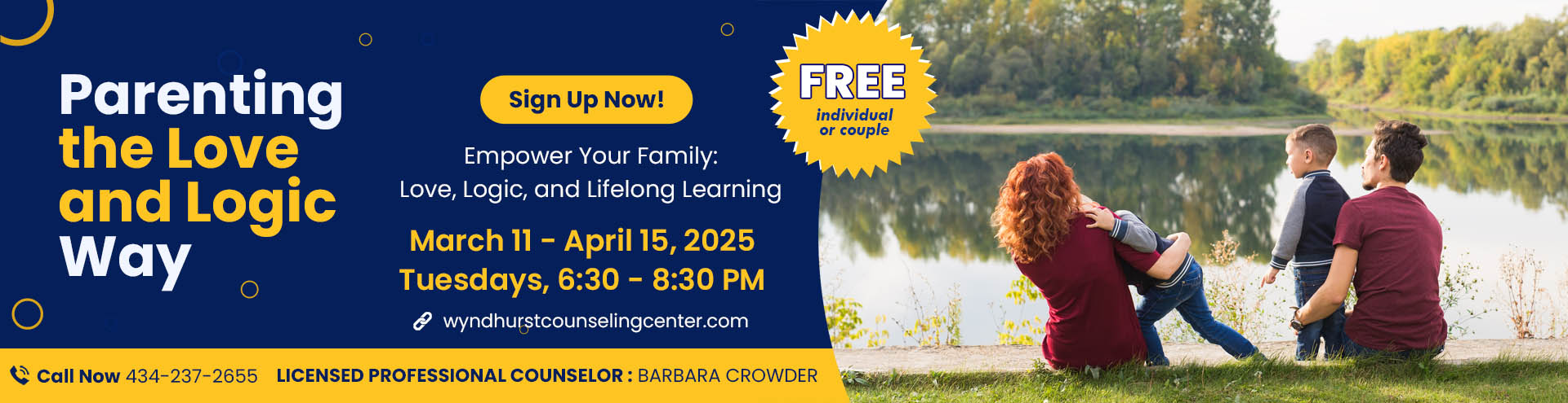 Parenting the Love and Logic Way Banner ad March 2025 Workshop