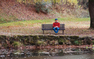 Lonely Man on Bench contemplating life and contacting Wyndhurst Counseling and Wellness for Virtual Counseling 1000